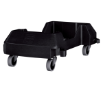 Black Rubbermaid Mobile Cart for Slim Jim Trash Can