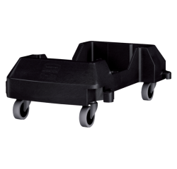 Chariot mobile Rubbermaid pour poubelle Slim Jim noir