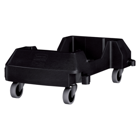 Chariot mobile Rubbermaid pour poubelle Slim Jim noir