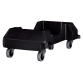 Chariot mobile Rubbermaid pour poubelle Slim Jim noir