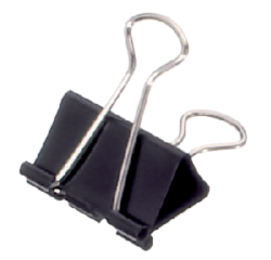 Paquet de 12 pinces à papier MAUL 213 Foldback 32mm capacité 13mm noir