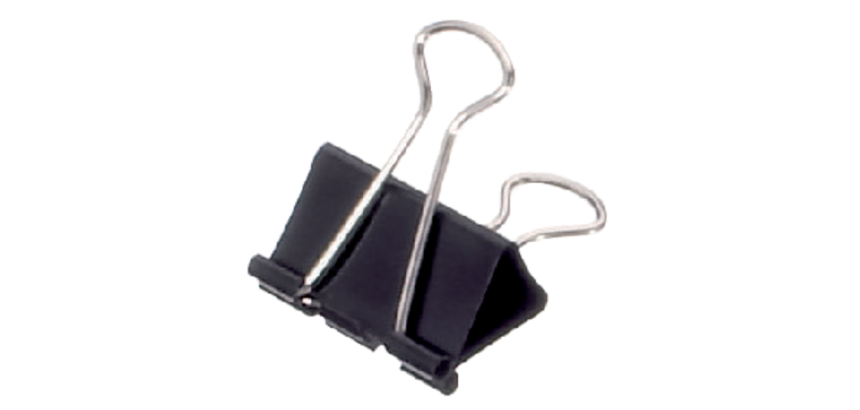 Paquet de 12 pinces à papier MAUL 213 Foldback 32mm capacité 13mm noir