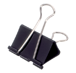 Pince à papier MAUL 213 Foldback 40mm capacité 17mm noir - Paquet de 12