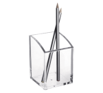 Pencil holder in acrylic, transparent, thickness: 5 mm