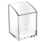 Pencil holder in acrylic, transparent, thickness: 5 mm