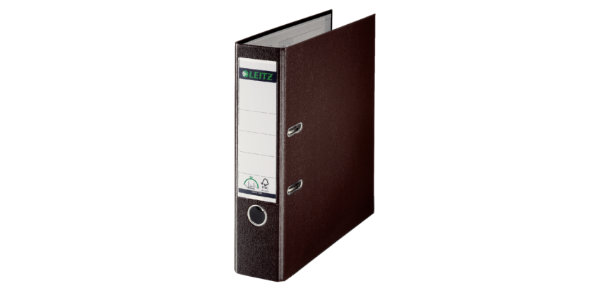 Lever arch file Leitz 1010 180° A4 80mm PP brown