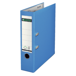 Classeur à levier Leitz 1010 180° A4 80mm PP bleu clair