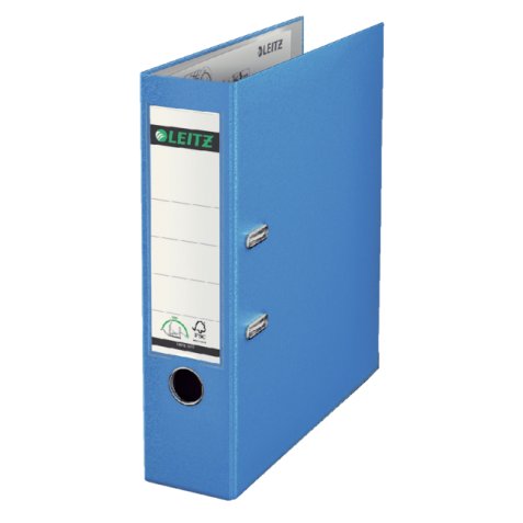 Classeur à levier Leitz 1010 180° A4 80mm PP bleu clair