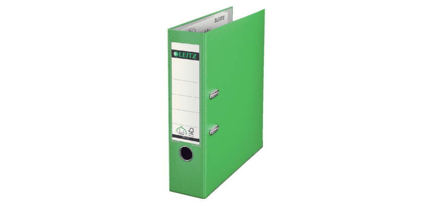 Classeur à levier Leitz 1010 180° A4 80mm PP vert clair