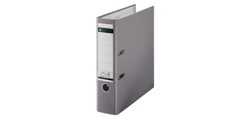 Lever Arch File Leitz 1010 180° A4 80mm PP Grey