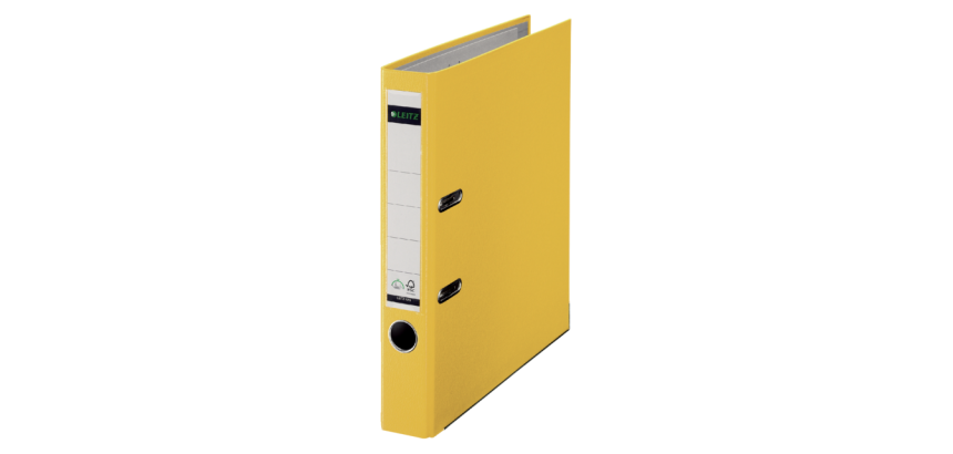 Leitz 1015 180° Lever Arch File A4 50mm PP Yellow
