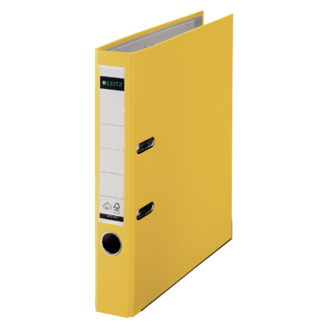 Classeur à levier Leitz 1015 180° A4 52mm PP jaune