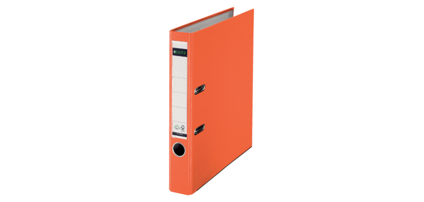 Ordner Leitz 1015 180° 50mm PP A4 oranje