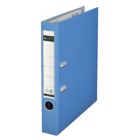 Classeur à levier Leitz 1015 180° A4 50mm PP bleu clair