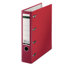 Leitz Binder A4 80mm PP Bank 2 Mechanisms Red
