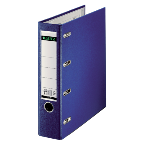 Classeur Leitz A4 80mm PP bancaire 2 mécanismes bleu