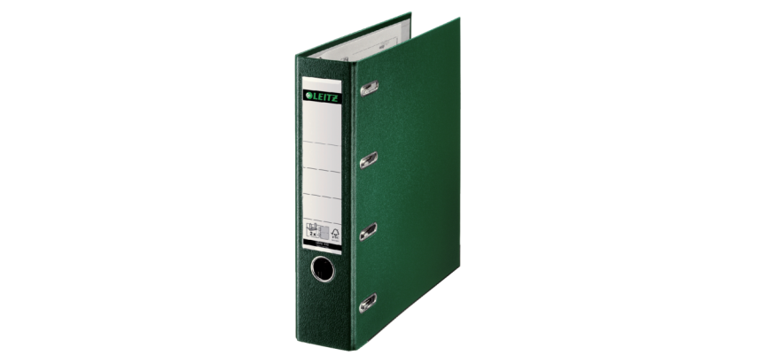 Leitz Binder A4 80mm PP Bank 2 Mechanisms Green