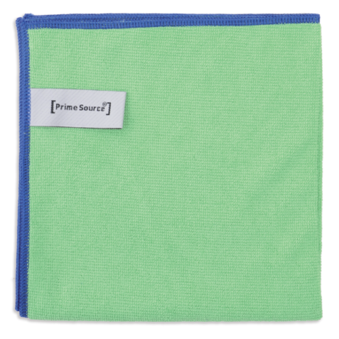 Chiffon microfibre PrimeSource Professional 38x38cm vert 10 pièces