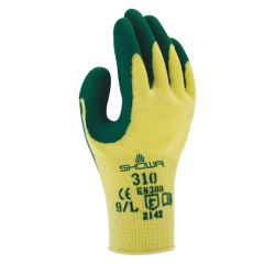 Gant Showa 310 Grip latex vert/jaune Large