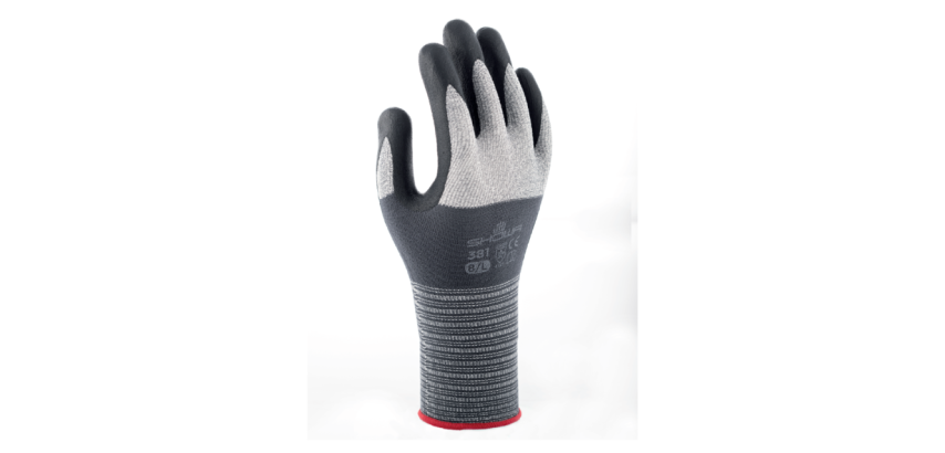 Showa 381 Nitril-Griffhandschuh Mittelgrau