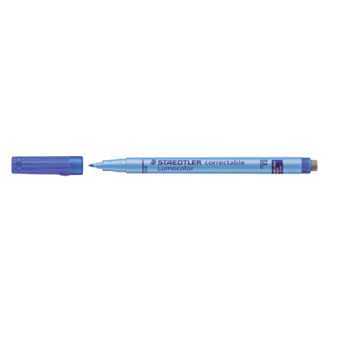 Viltstift Staedtler Lumocolor 305 non permanent correctable F blauw