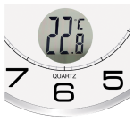 Horloge murale Unilux Tempus Ø30,5cm gris clair/blanc