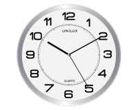 Horloge murale Unilux Attraction Ø20cm gris clair