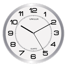 Horloge murale Unilux Attraction Ø20cm gris clair