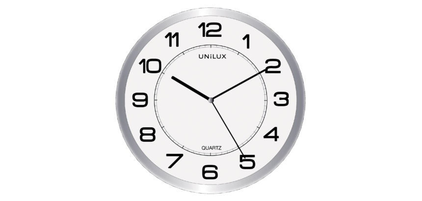 Unilux Attraction Wall Clock Ø20cm Light Gray