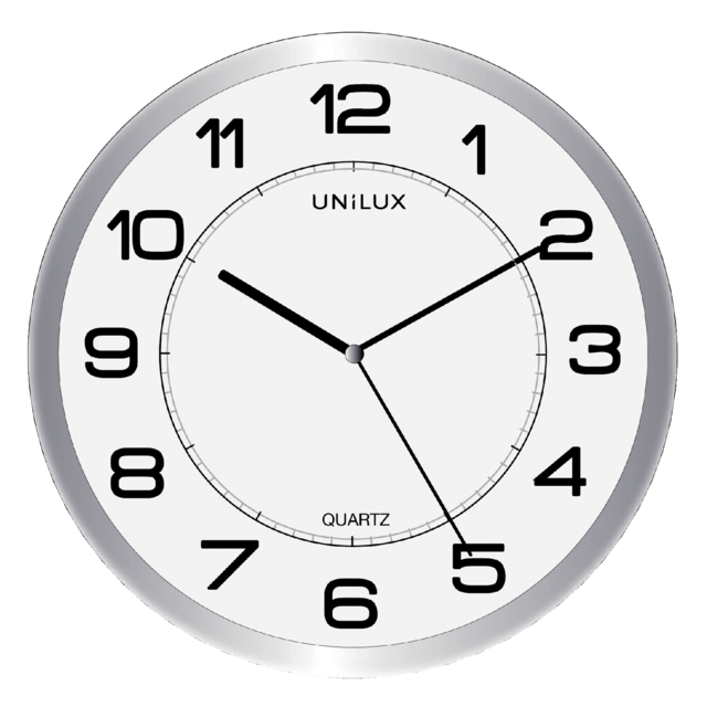 Horloge murale Unilux Magnétique Ø30cm gris clair/blanc