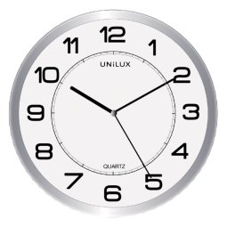 EN_UNILUX MAGNET HORLOGE GRIS BL