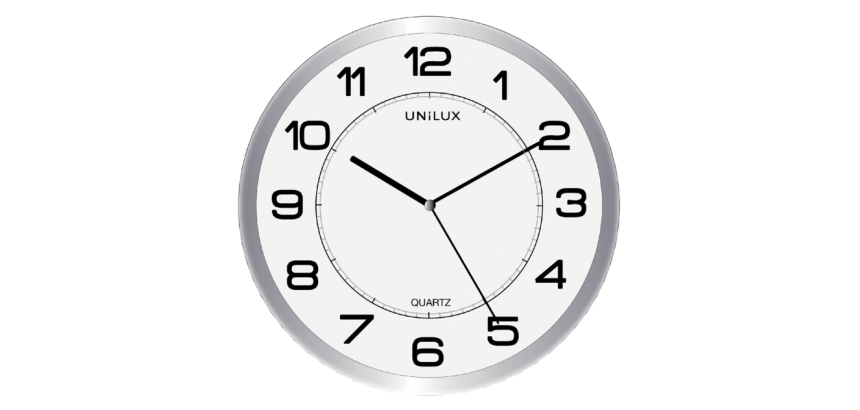 Wall Clock Unilux Magnetic Ø30cm Light Gray/White