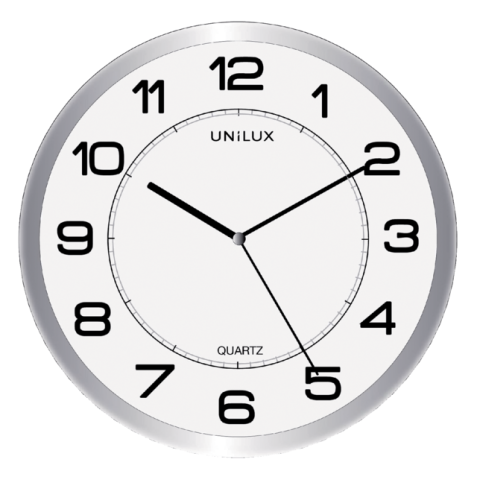 Horloge murale Unilux Magnétique Ø30cm gris clair/blanc