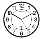 Horloge murale Unilux Wave radio-contrôlée Ø30cm noir