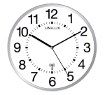 Horloge murale Unilux Wave radio-contrôlée Ø30cm gris argenté/blanc