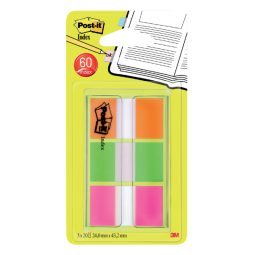 Marque-pages 3M Post-it 680 24x43,2mm assorti