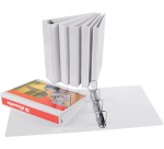 Presentatieringband Esselte Essentials panorama A4 4-rings D-mechaniek 20mm wit - Rug 35mm