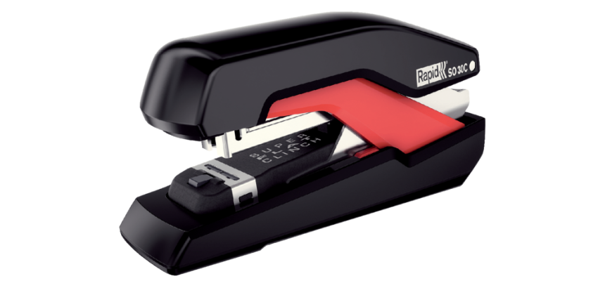 Agrafeuse Rapid SO30C demi-bande 30 feuilles 24/6 noir/rouge