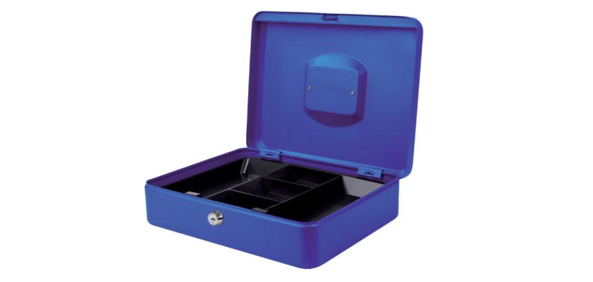 Coffret caisse Pavo 300x240x90mm bleu