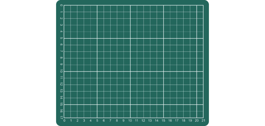 Tapis de coupe A5 230x190mm vert