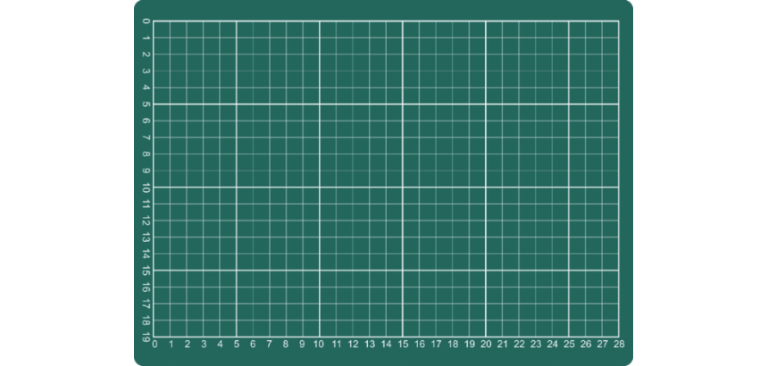 Tapis de coupe A4 300x220mm vert