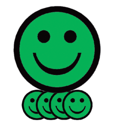 Magneet smiley 50mm emotie blij groen