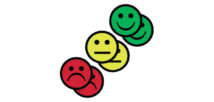 Smiley Magnet 50mm 2x yellow 2x green 2x red