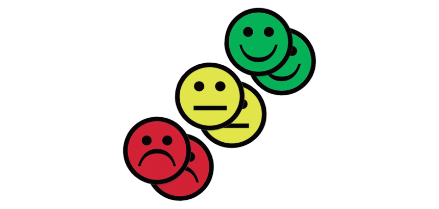 Smiley-Magnet 75mm 2x gelb 2x grün 2x rot