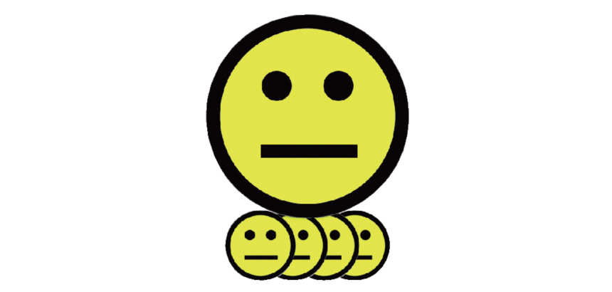 Smiley Magnet 25mm Neutral Emotion Yellow 5 Pieces