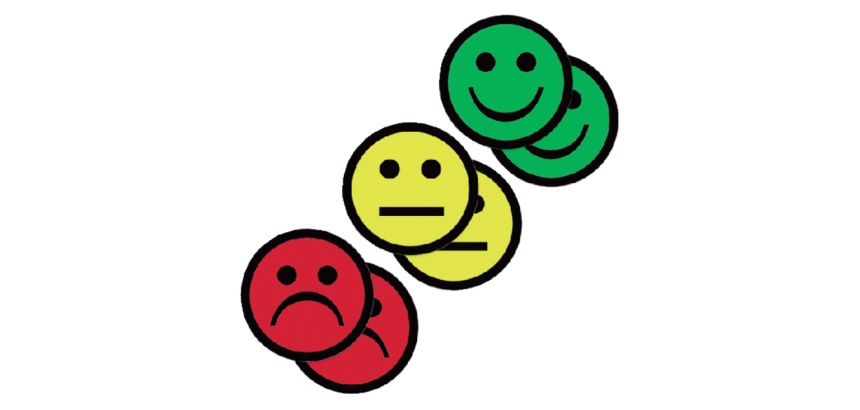 Magneet smiley 25mm 2x geel 2x groen 2x rood
