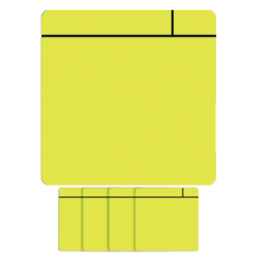 Magneet scrum 75x75mm geel 5 stuks