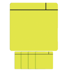 Aimant Scrum 75mmx75mm jaune 5 pièces