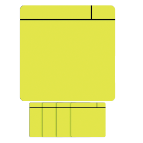 Aimant Scrum 75mmx75mm jaune 5 pièces