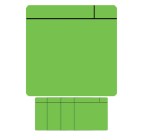 Magnet Scrum 75mmx75mm green 5 pieces